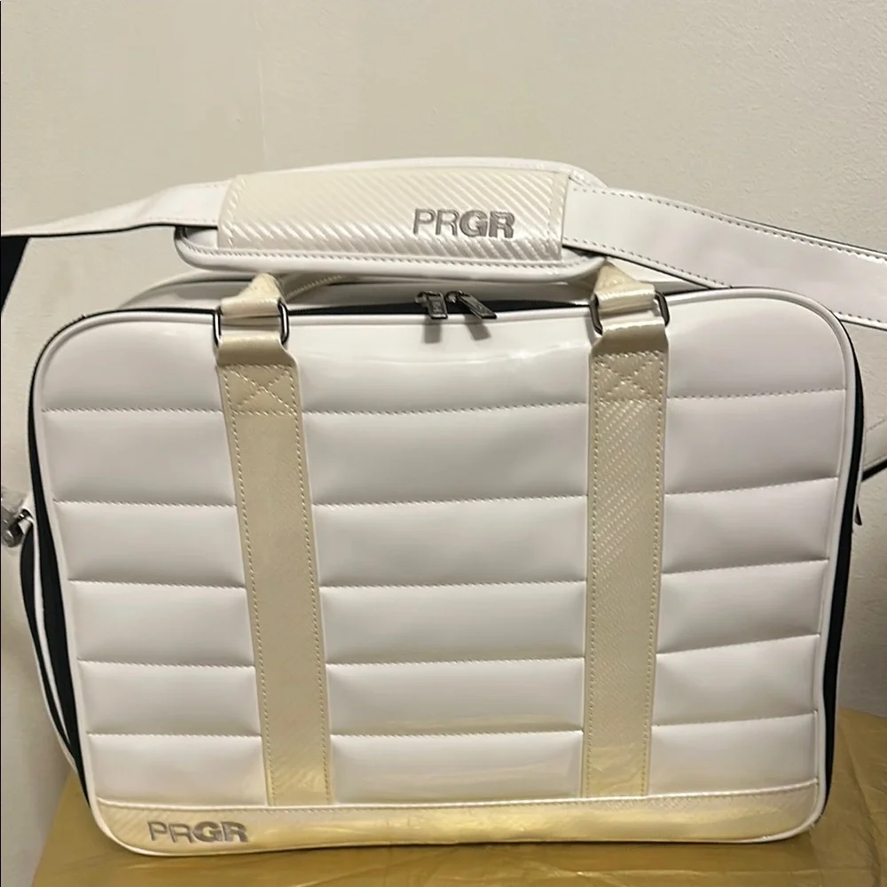 White and Cream Golf Duffel Bag
